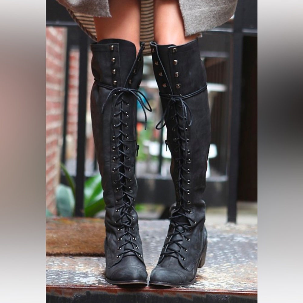 Jeffery Campbell “Joe” Victorian style OTK boots